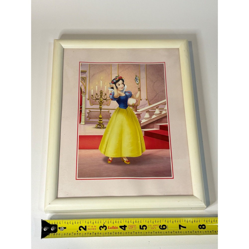 Vintage Disney Snow White Framed Art Print Wall Decor 8x10 Nursery Princess - Picture 3 of 4